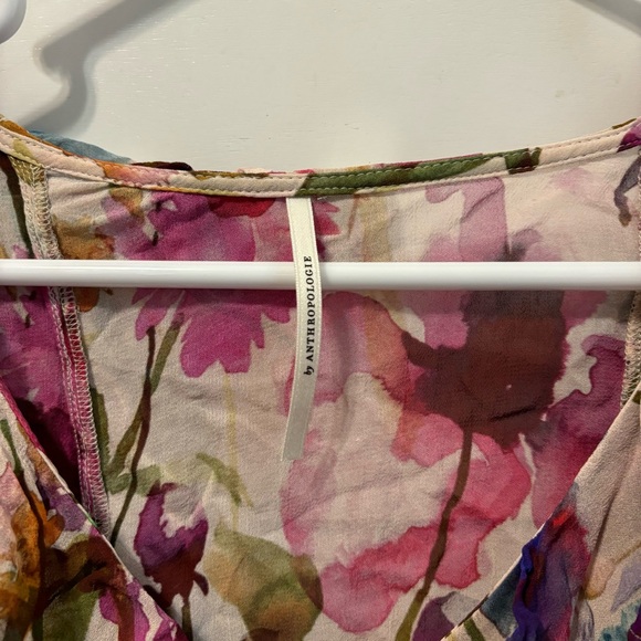 Anthropologie Flutter-Sleeve V-Neck Blouse - Picture 4 of 6